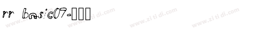rr basic07字体转换